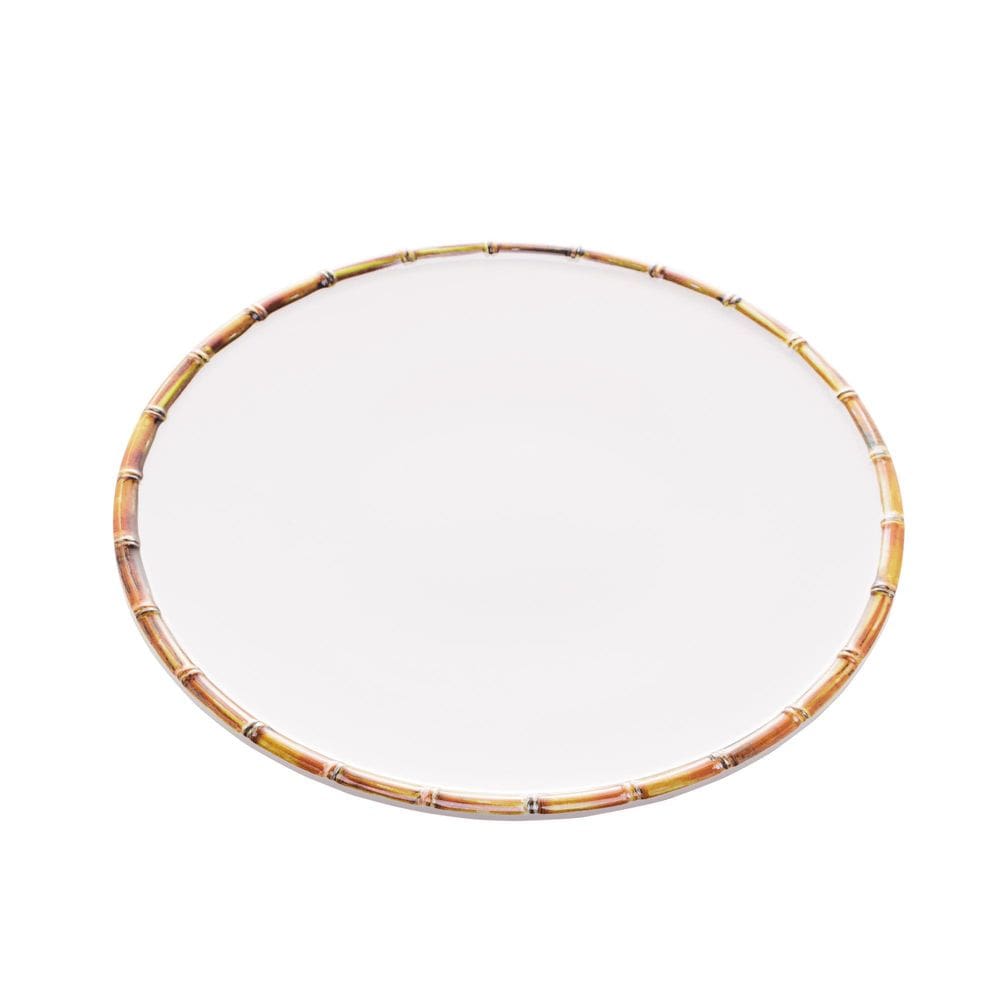 Sousplat Melamina Bambu Branco 33Cm - Bon Gourmet