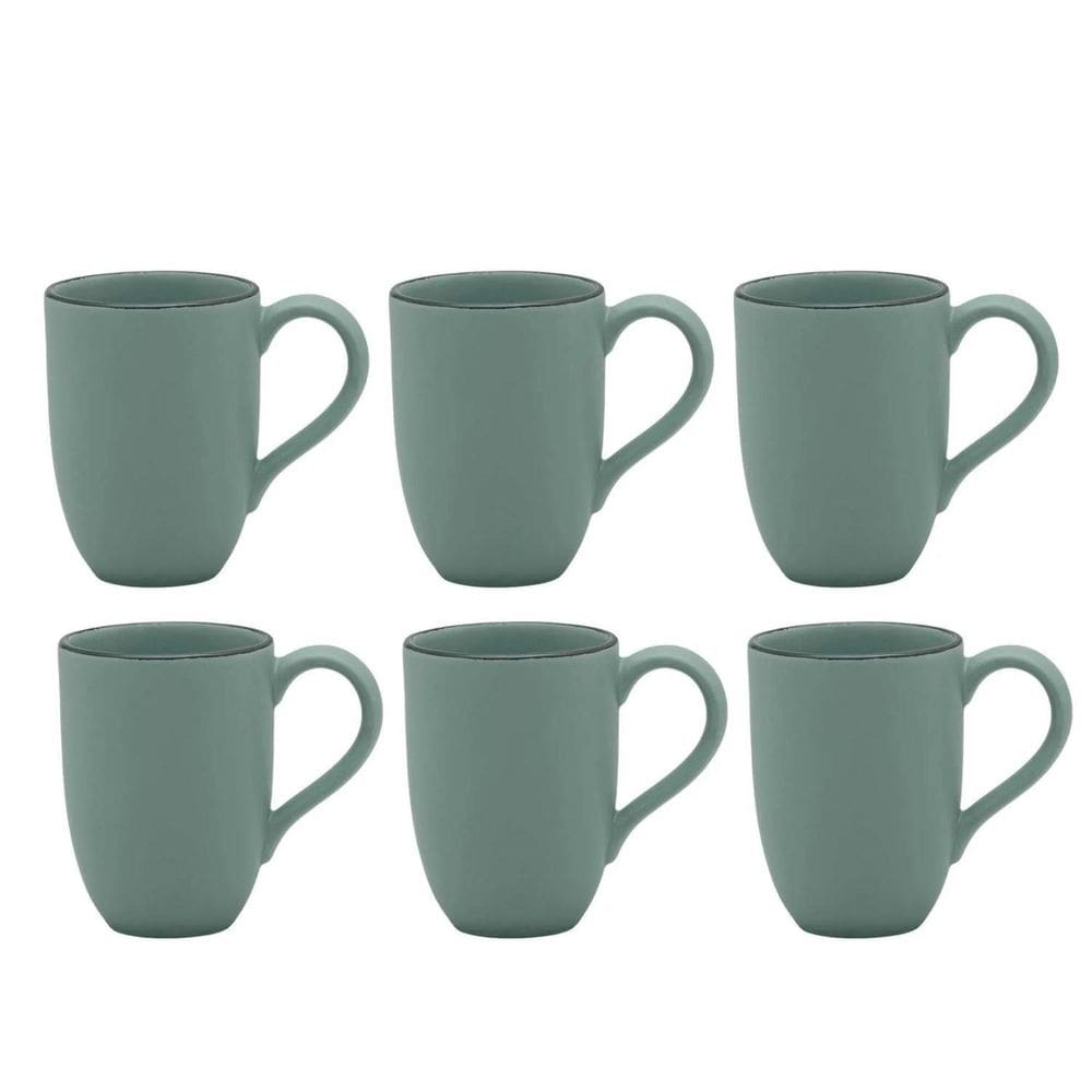 Jogo Kit 6 Canecas Xicara De Cerâmica Chá Café 350Ml Oxford