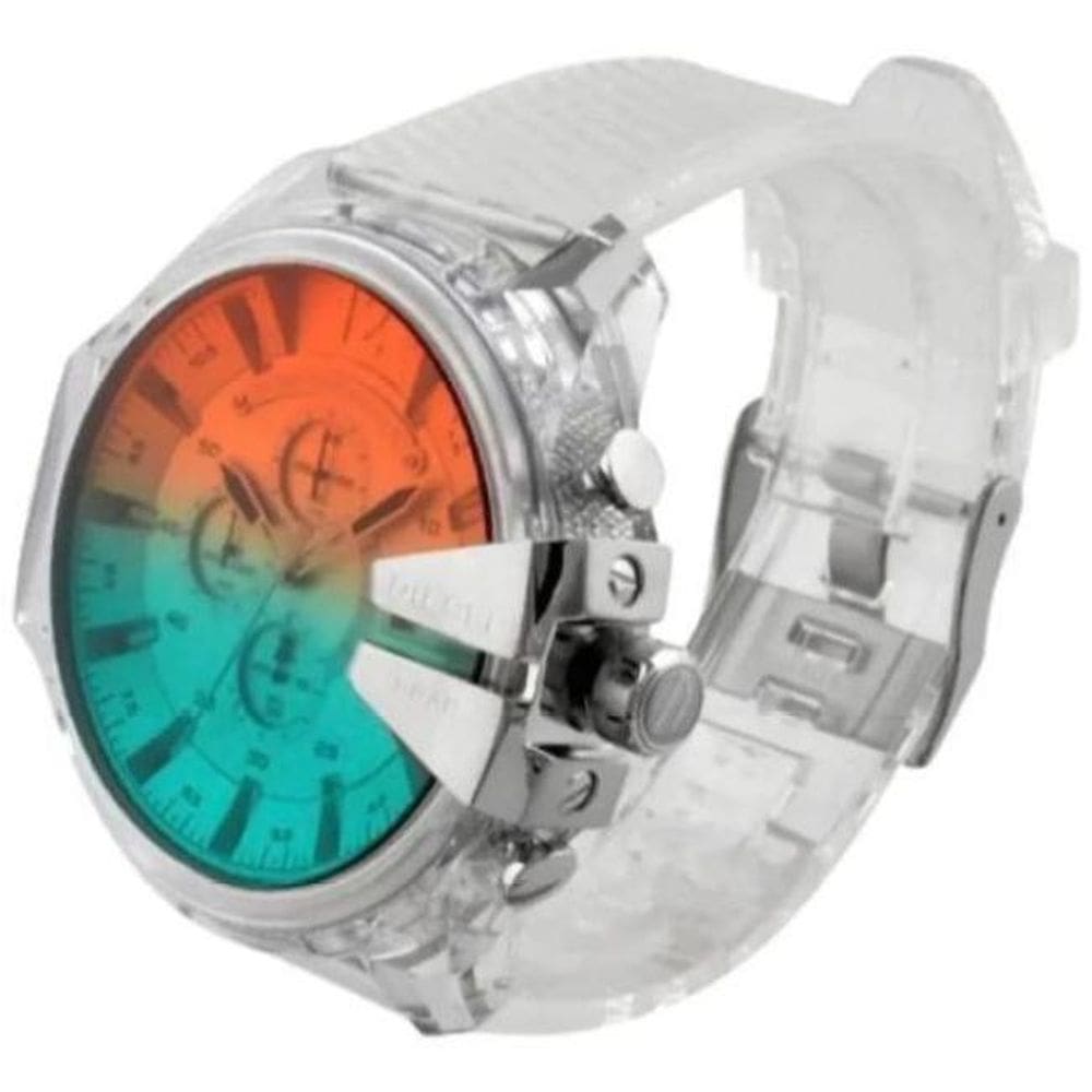 Relógio Masculino Dz Transparente Confira