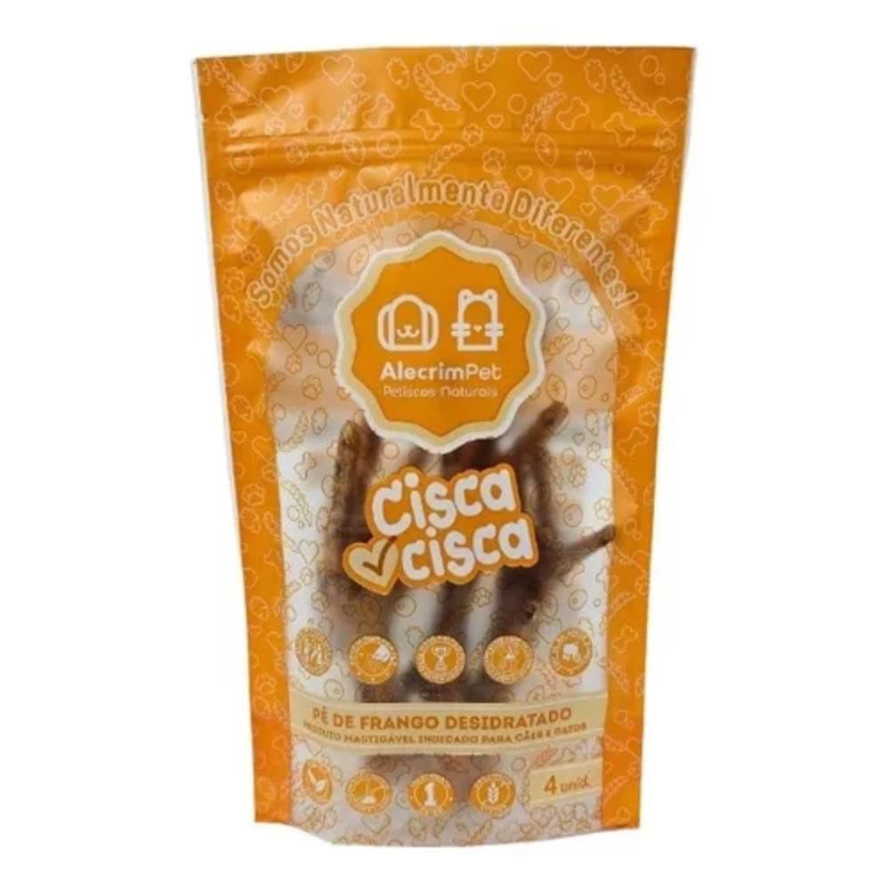 Pé De Frango Cisca Cisca Mordedor Natural Alecrim Pet