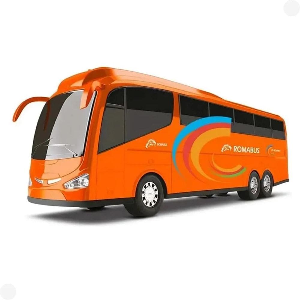Miniatura Carrinho Ônibus Roma Bus Executivo Roda Livre Lara