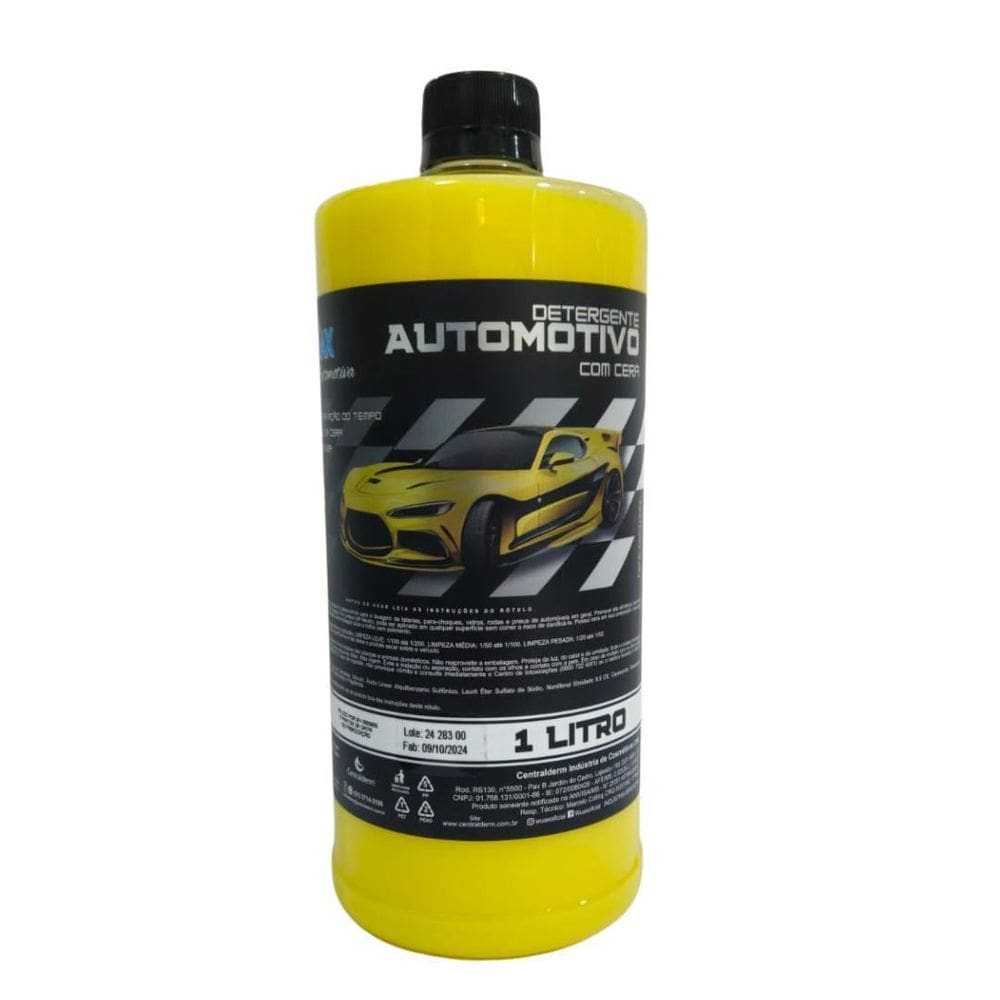 Detergente Automotivo Concentrado C/Cera De Carnauba 1L Wuax