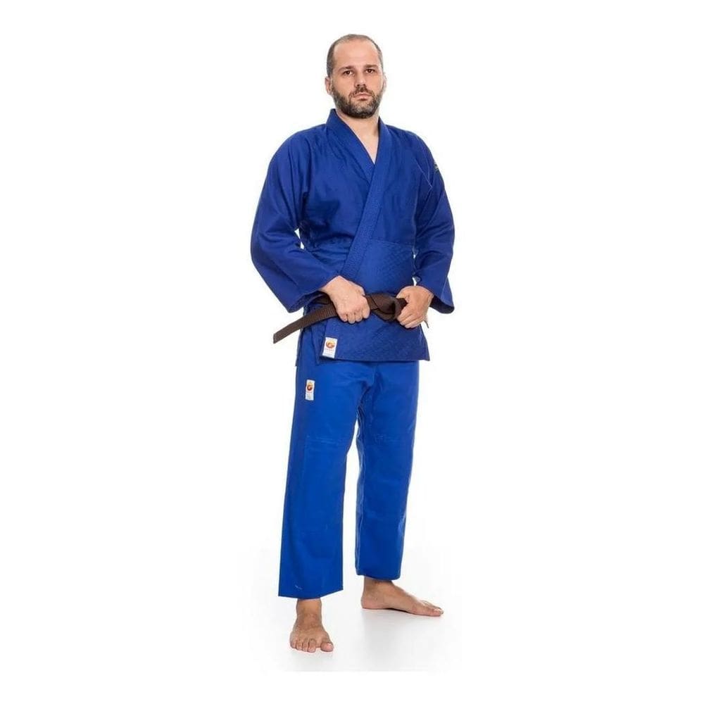 2X Kimono Judo Trançado Adulto Azul