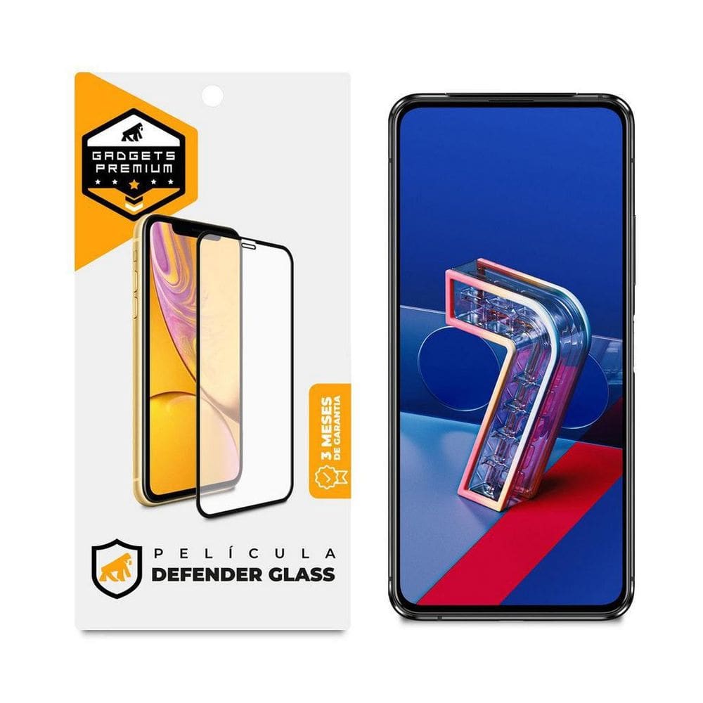 Película Defender Glass Asus Zenfone 7 Zs670Ks Preta Gshield