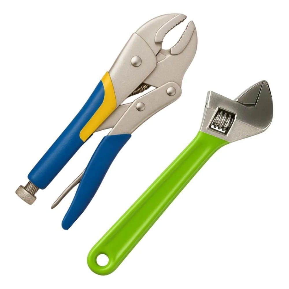 Kit Chave Inglesa E Alicate Pressão 10 Polegadas