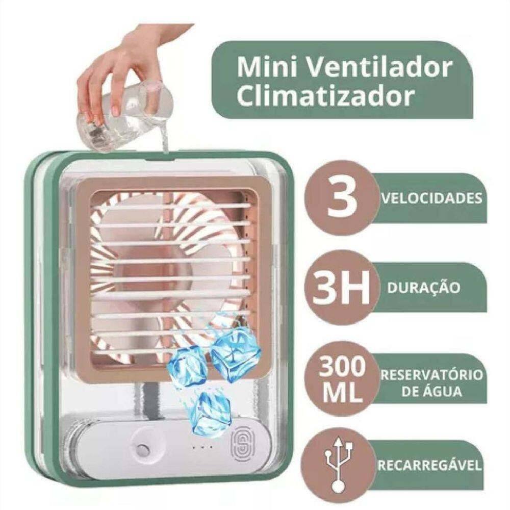 Mini Ventilador Umidificador USB 3 Velocidades - VALECOM