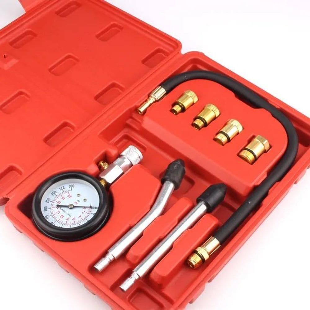 2X Medidor Compressão Cilindro Cabeçote 4 Adaptadores E Case