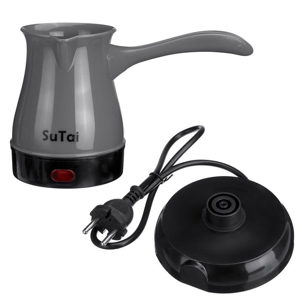 Cafeteira Eletrica 600w Maquina Cafe Expresso Europeu Turco Aquecedor Agua Cinza