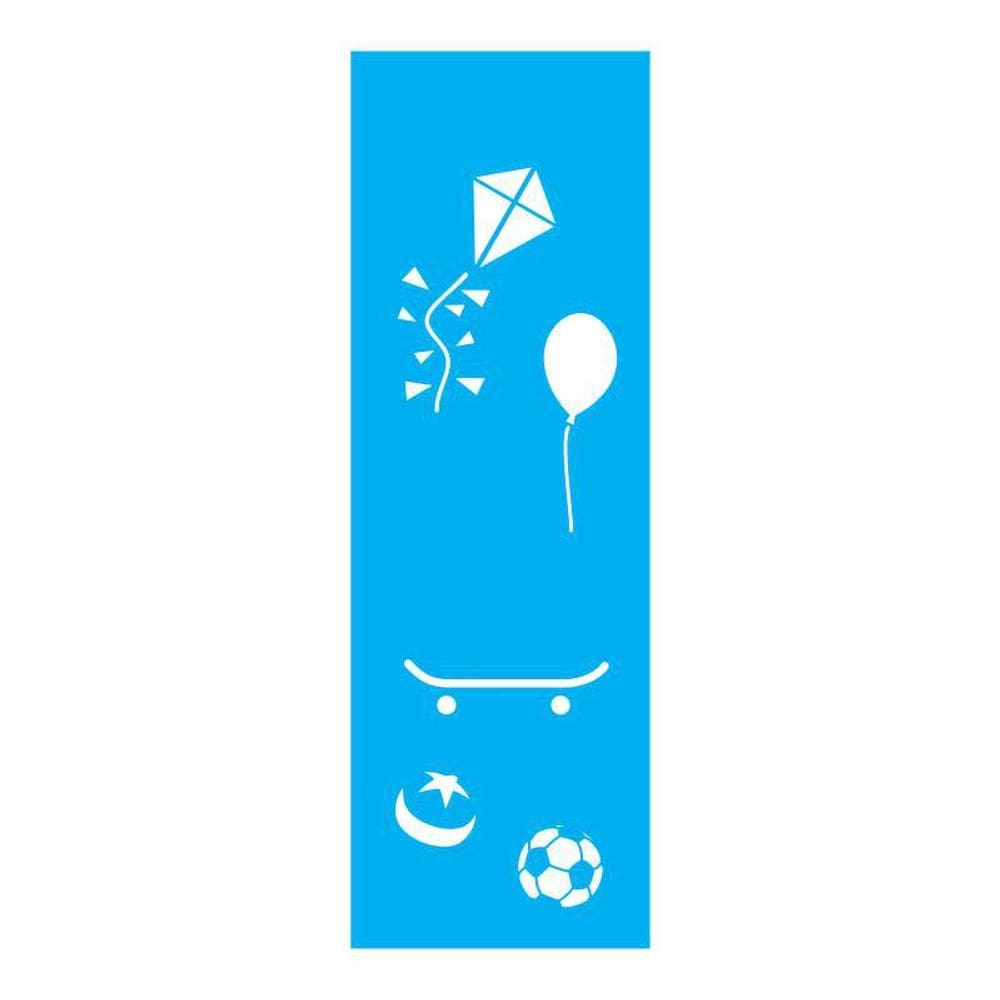 Stencil Tamako Brinquedos Bolas Skate Pipa 10X30Cm - Ref 769