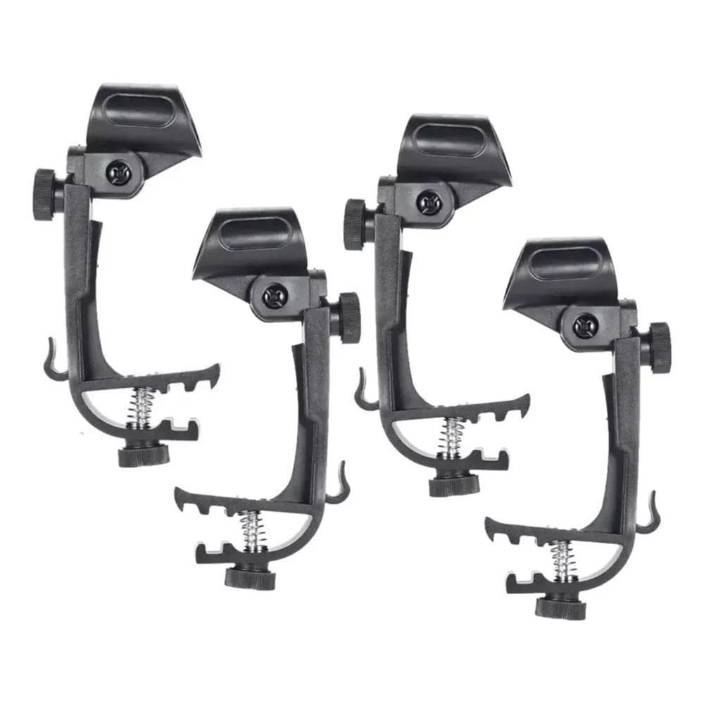 2X 4 Suportes Microfone Para Percussão E Bateria Tipo Clamp