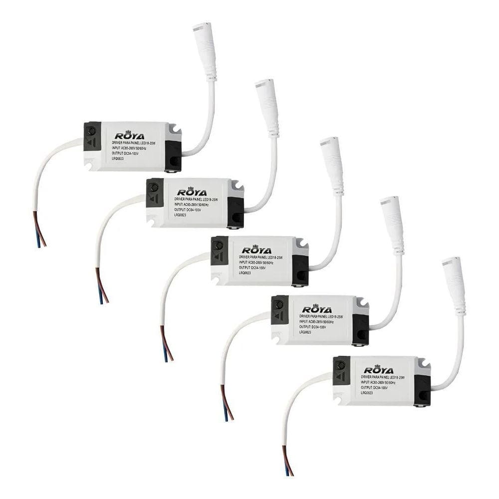 2X Kit 5 Driver Reator Fonte Plafon Painel Led 18W A 25W Biv