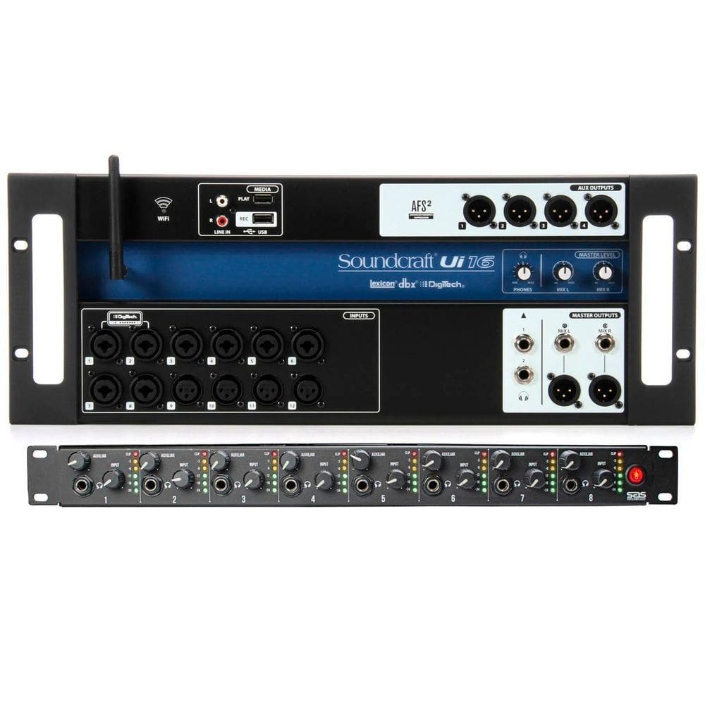 Kit Mesa Digital Soundcraft Ui16 + Amplificador De Fone Af8