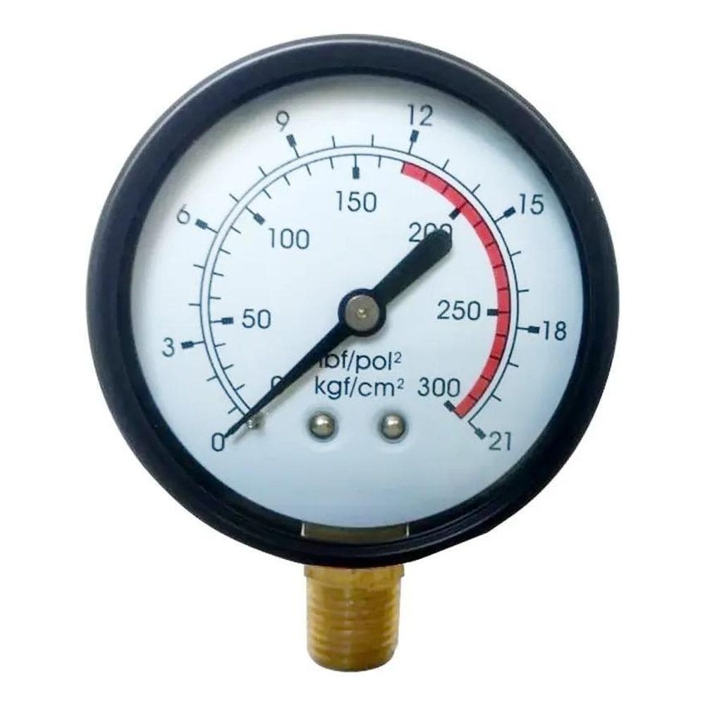 2X Manômetro Compressor Ar 300Psi 60Mm Chaperini Schulz Ferr