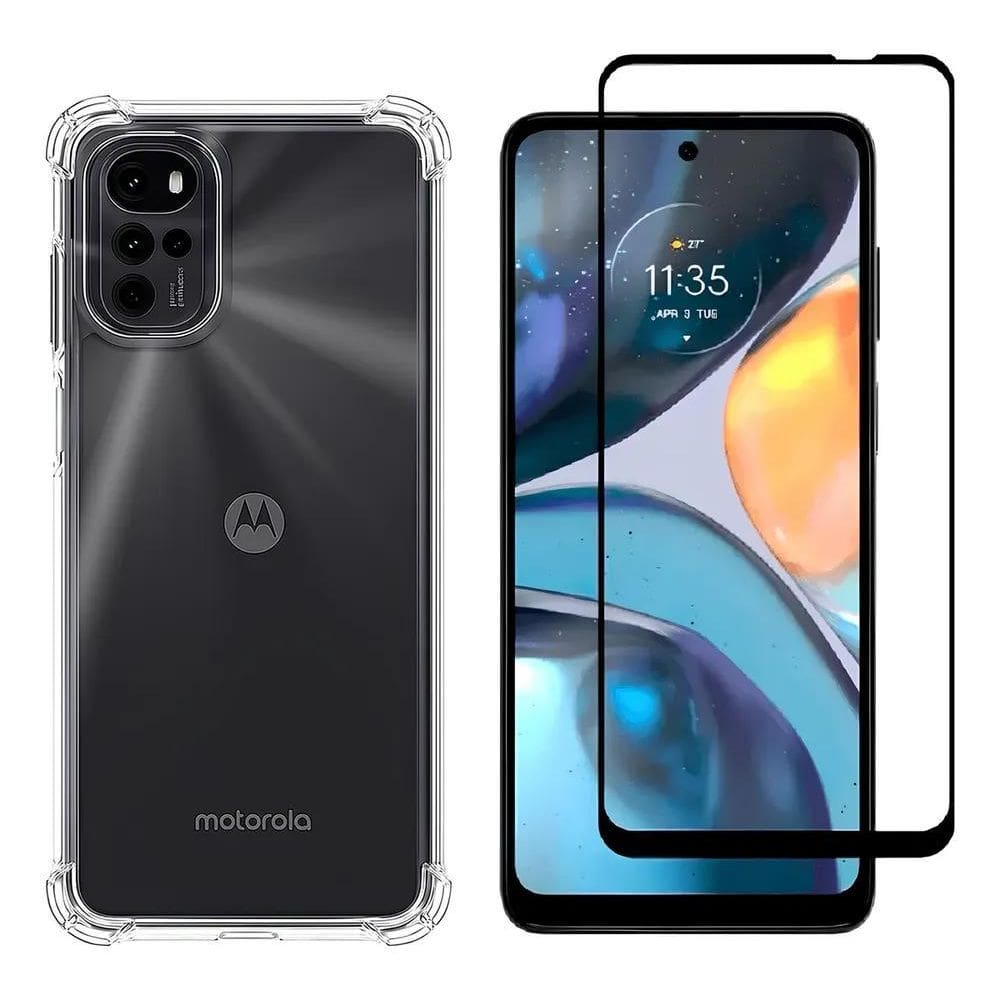 Capa Capinha Anti Impacto Para Motorola Moto G22 + Pelicula