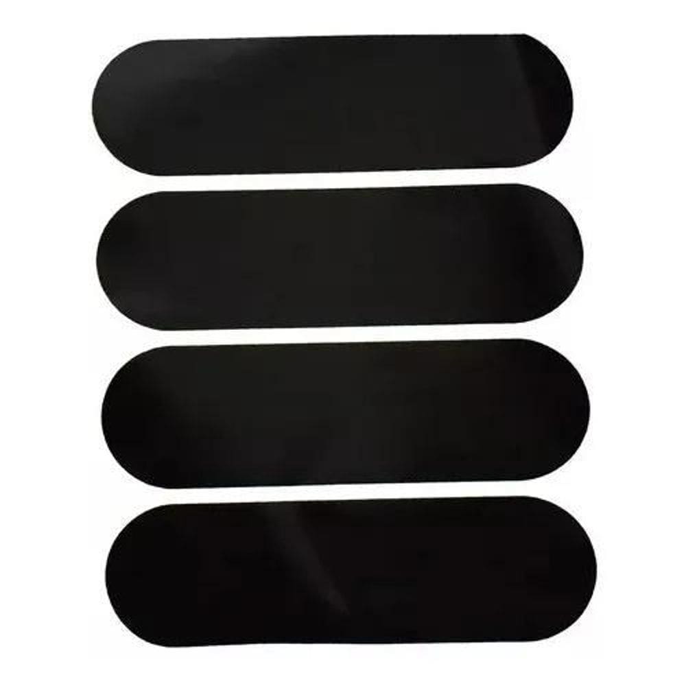 2X Kit Adesivos Refletivo Capacete Moto Cor Preto 4