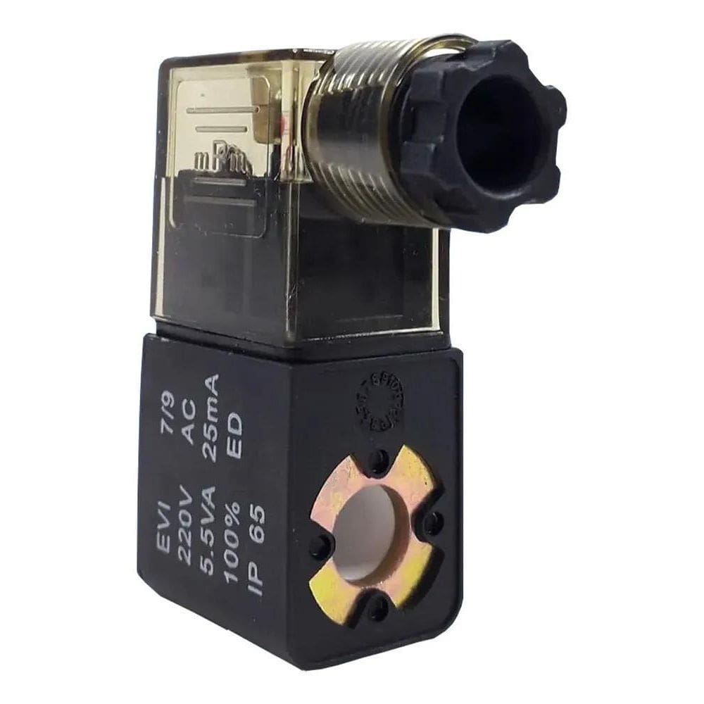 2X Bobina Solenoide 220V Orificio 9Mm Led Valvula Pneumatica