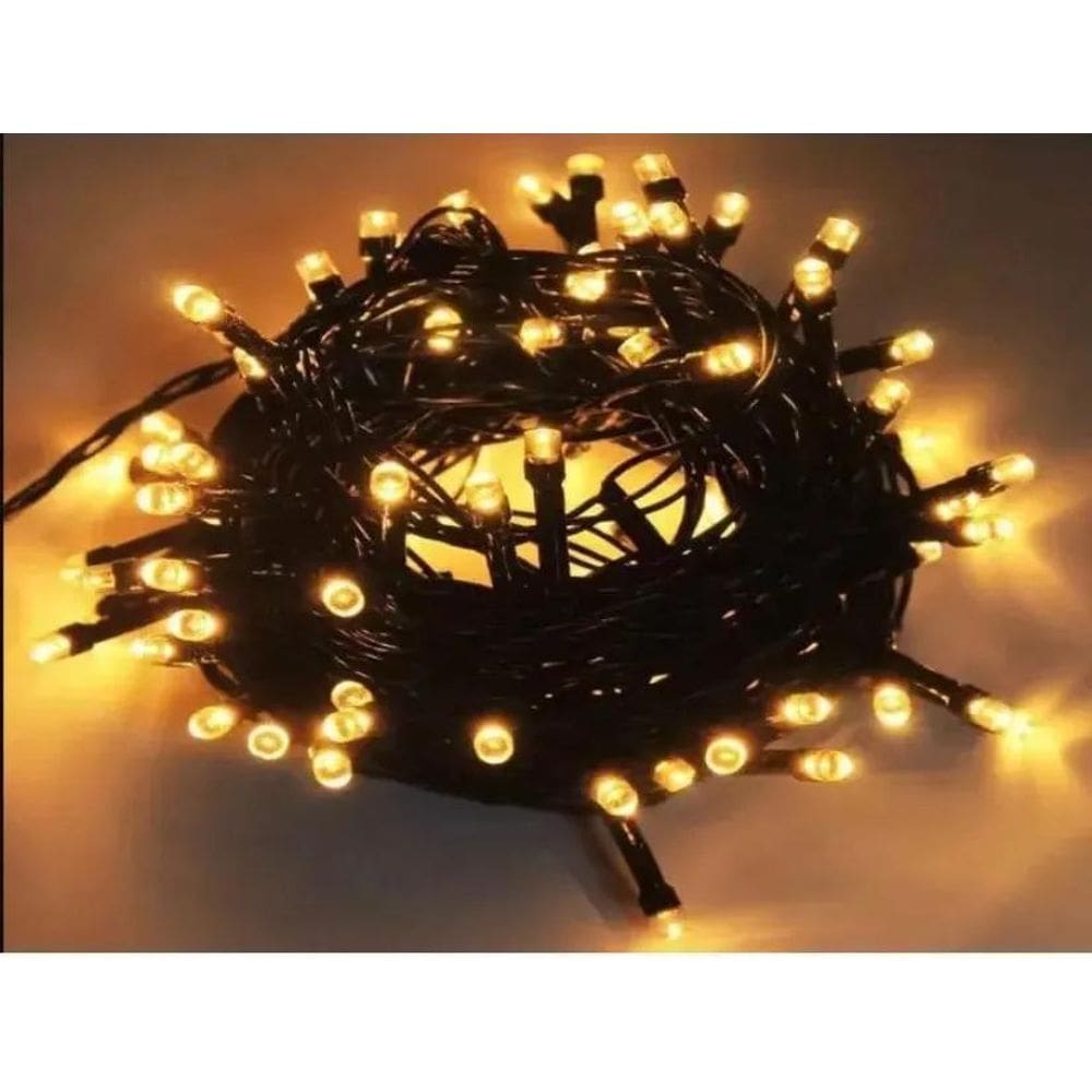 2X Cordão De 100Leds 10M 8Funcao Uso Interno Cor Das Luzes F