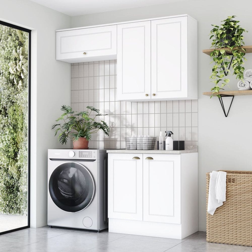 Lavanderia Modulada 3 Peças com Tampo Internacional Branco