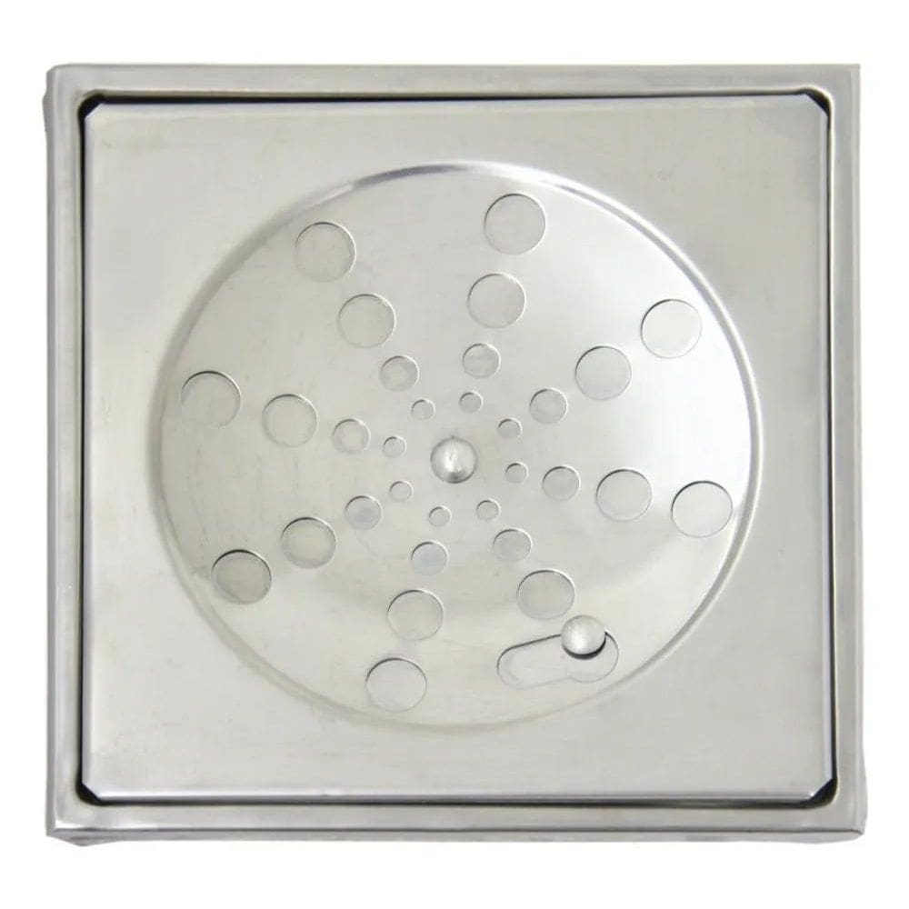 2X Grelha Ralo Quadrado 15X15 + Porta Grelha Caixilho Inox