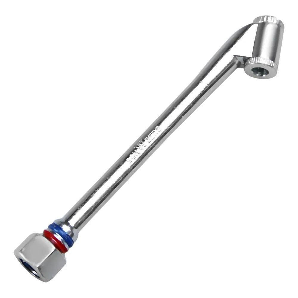 2X Bico Para Encher Pneu Duplo Com Válvula Schweers 825