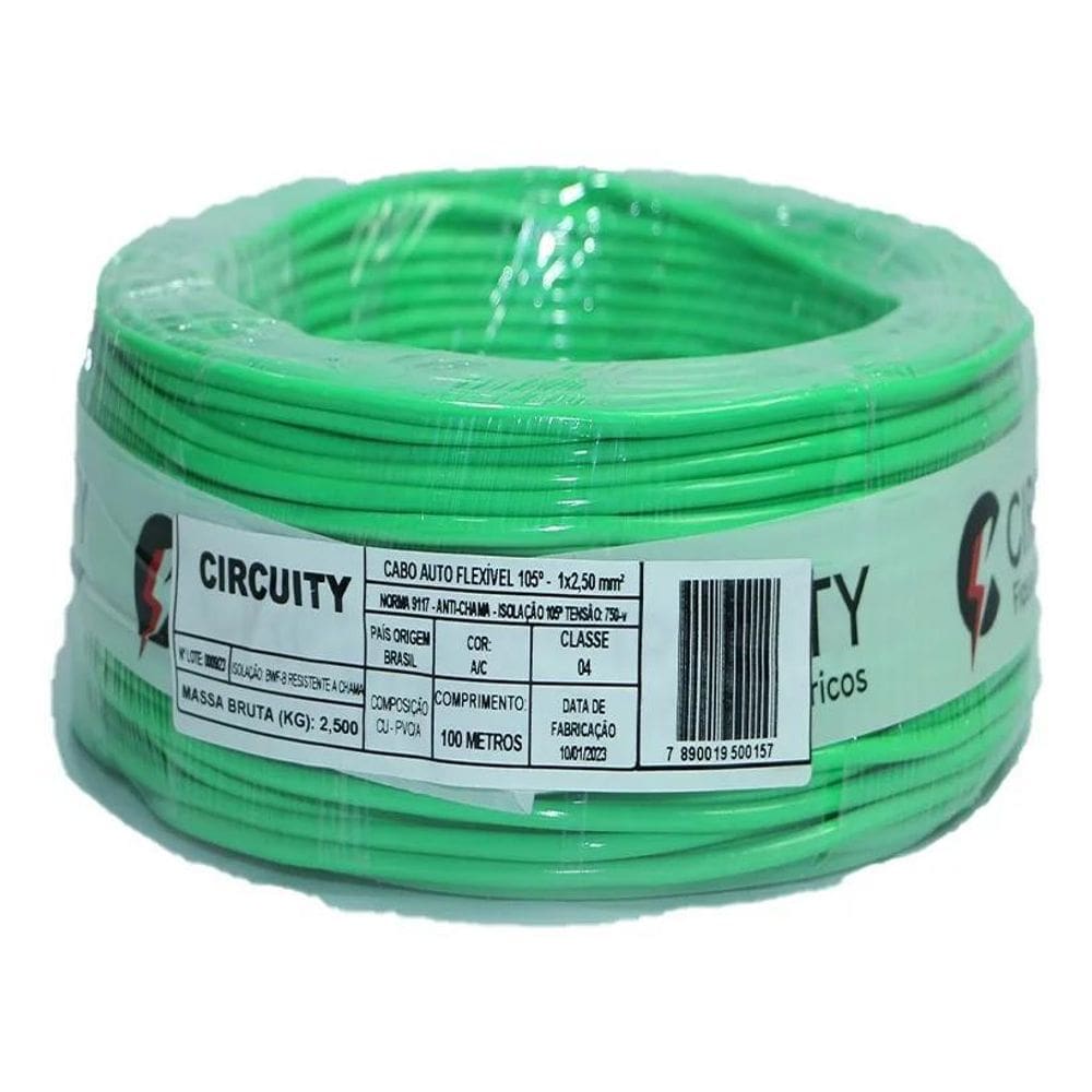 2X 100M Fio 2,5Mm Flexivel Aprovado / Fio 2 5Mm 100Mts Cor D