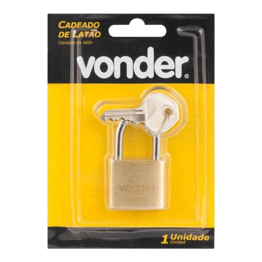 Cadeado De Latão 30Mm Vonder Novo