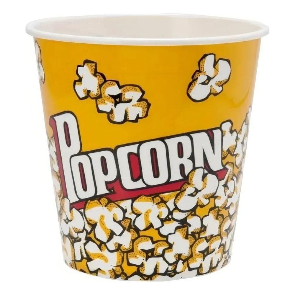 2X Kit 2 Balde Recipiente Medio Para Pipoca Pote Popcorn