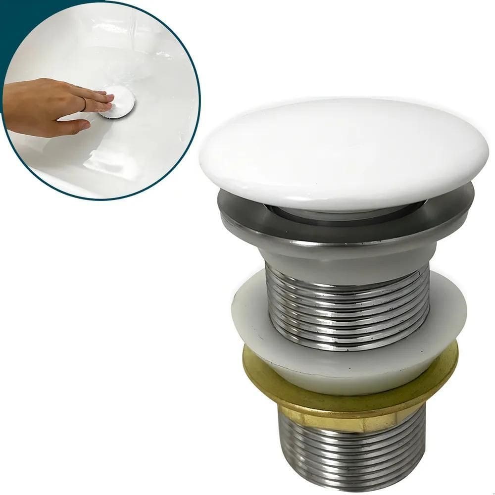 Dona D.Cor Valvula Ralo Click Tampa Branca 1 1/4 Ceramica Cu