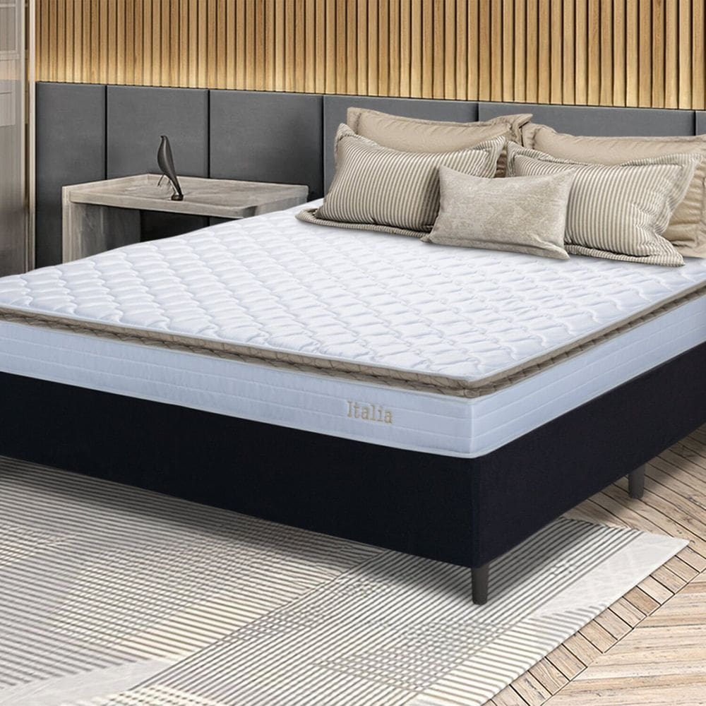 Colchão de Casal Mola Itália Special Branco / Bege