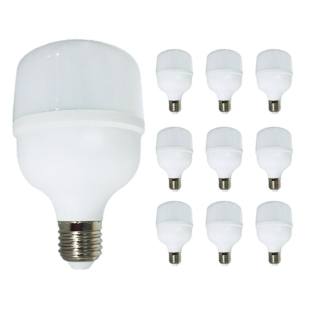 Kit 10 Lâmpadas Led Bulbo 20W Fria