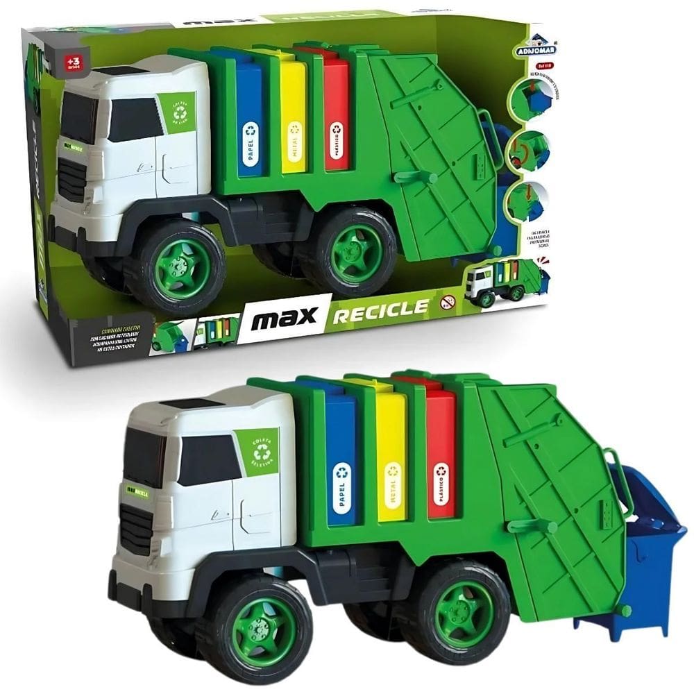 Caminhão De Lixo Reciclável Brinquedo Infantil Max Recicle