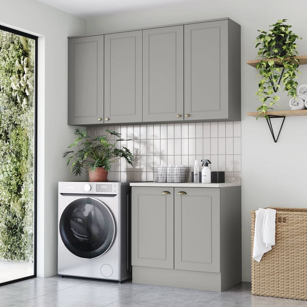 Lavanderia Modulada 3 Peças com Tampo Internacional Cinza