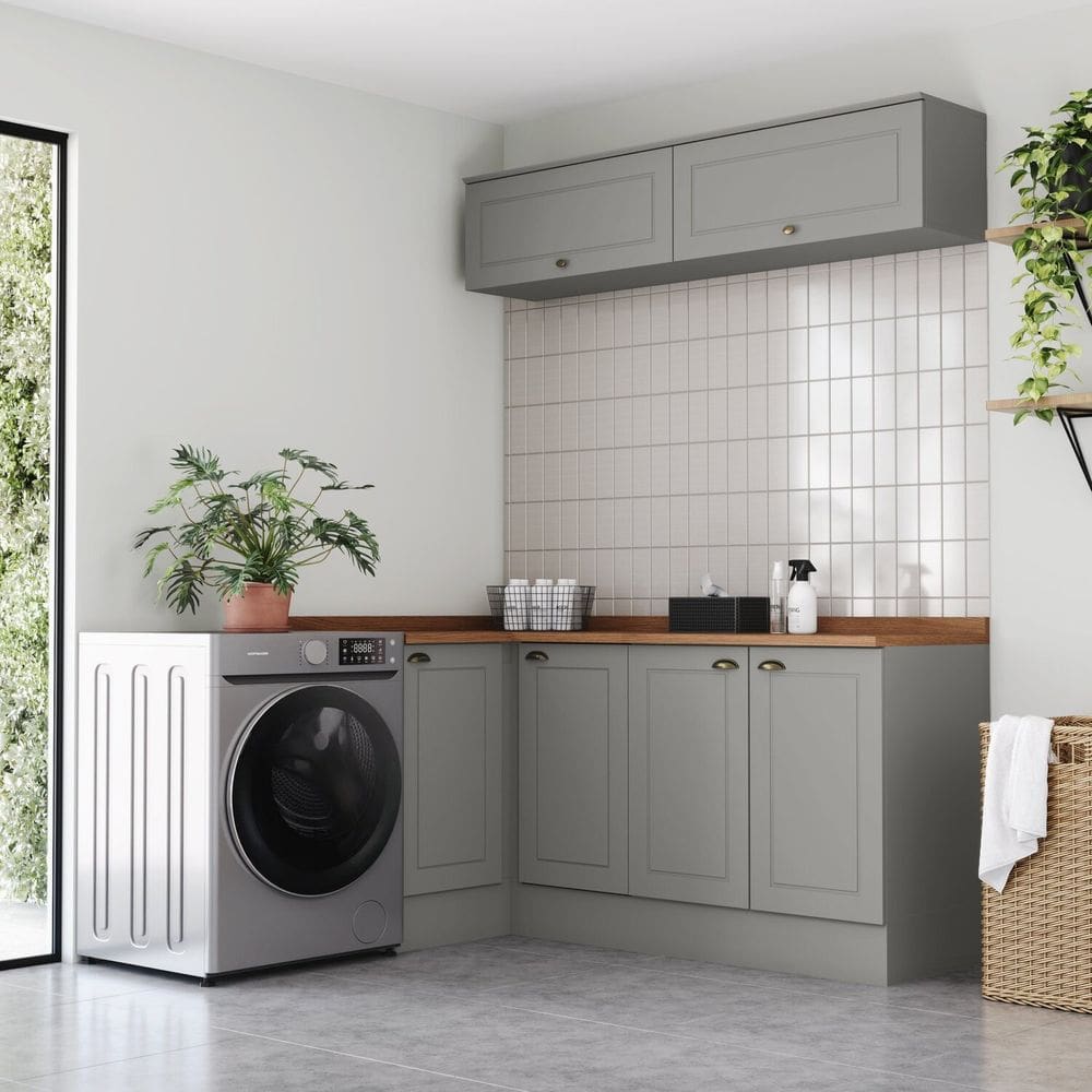 Lavanderia Modulada 5 Peças com Tampo Internacional Cinza/Marrom