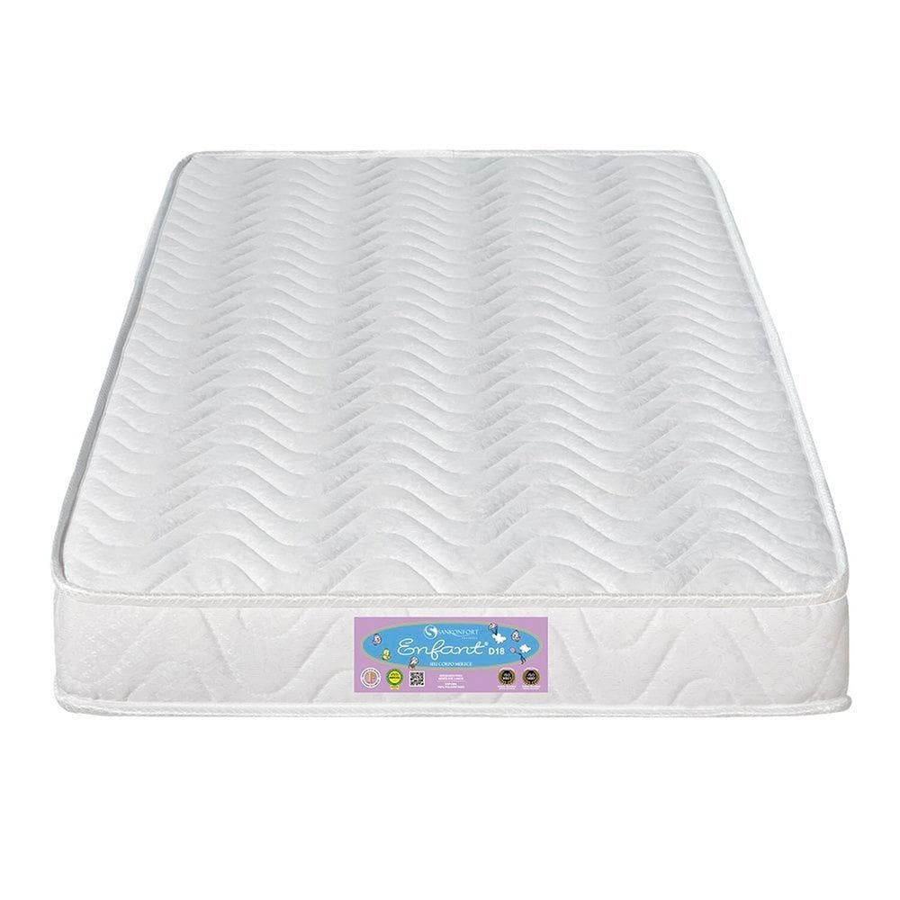 Colchão Infantil para Berço de Espuma D18 60x12cm Enfant Branco