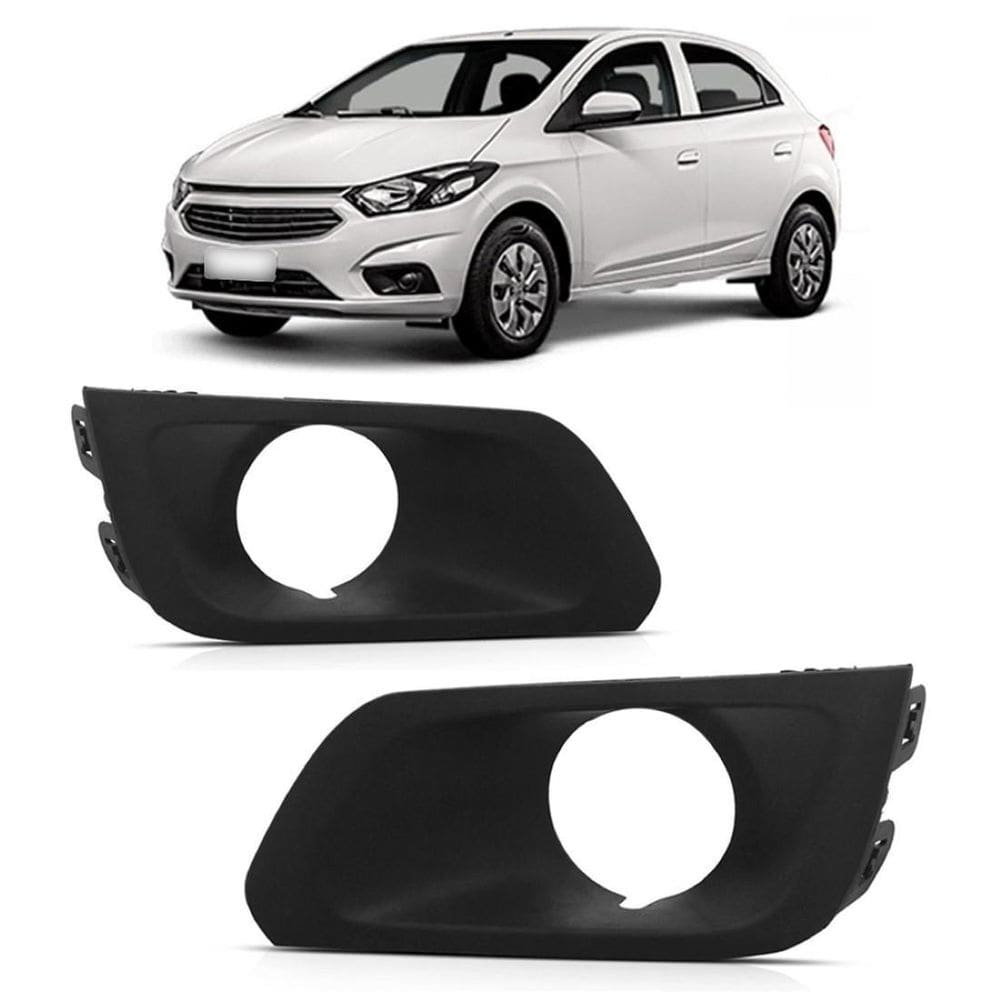 Moldura Parachoque Milha Onix Prisma 2019 Com Furo