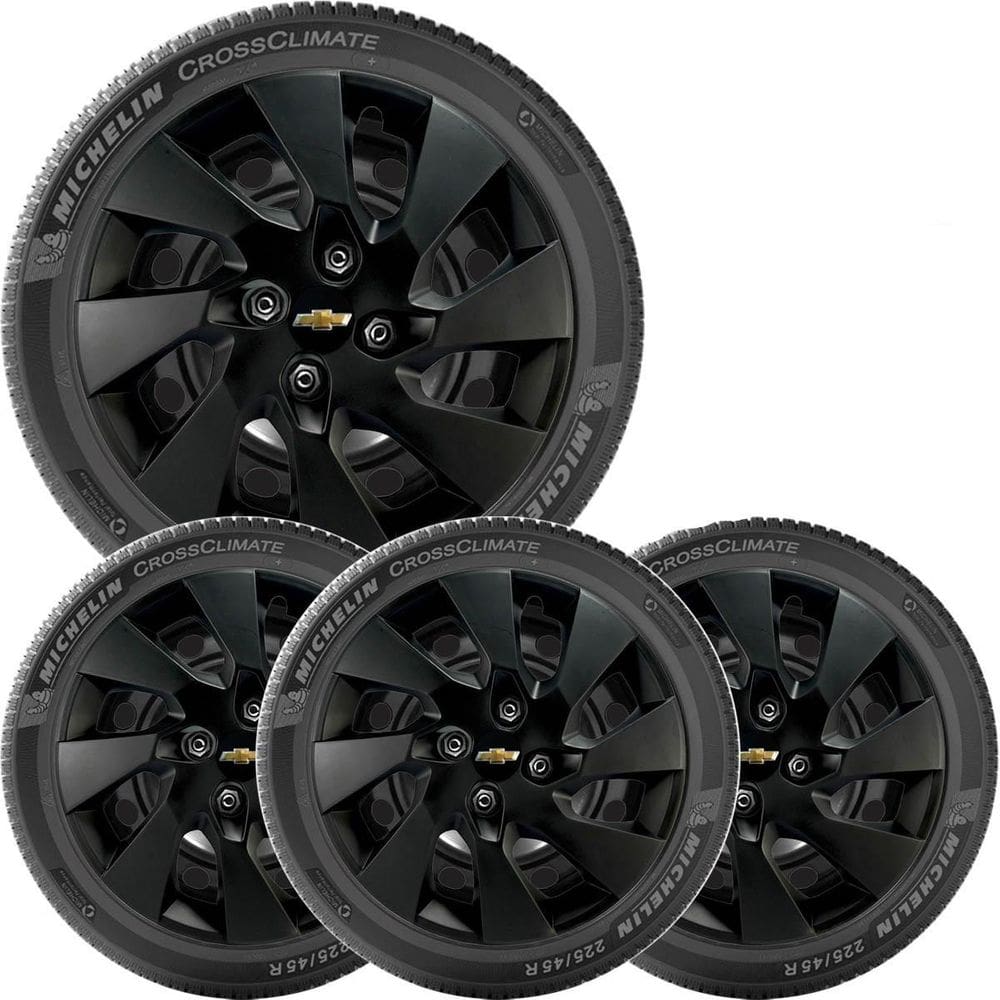 4X Calota Gm Corsa Prisma Onix Aro 14 Preto 133Cb