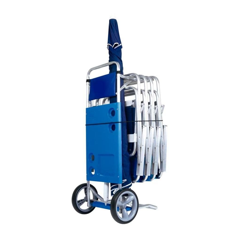 Carrinho de Praia Mesa Cadeiras Guarda-Sol 15 kg Mor