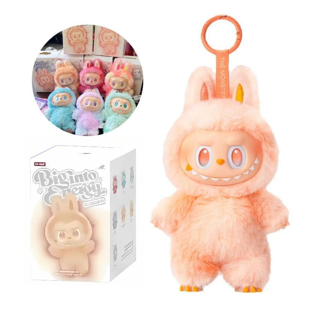 Labubu Misterioso Em Pelúcia Com Chaveiro