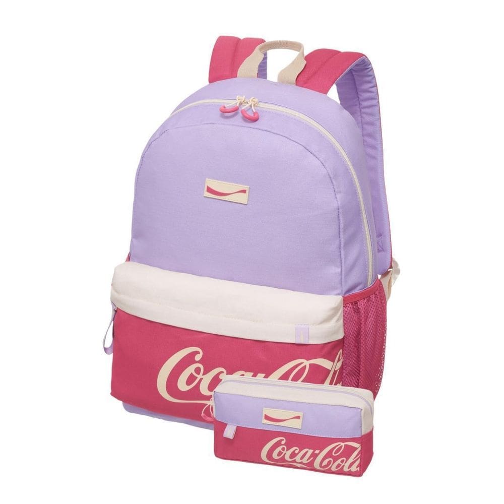 Kit Mochila De Costas Coca Cola Escolar Juvenil Com Estojo