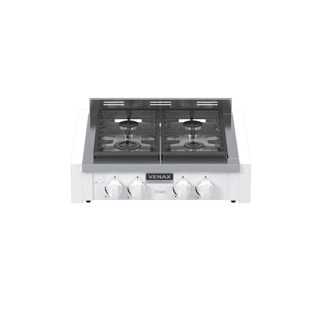 Fogao de Mesa de Embutir 4 Bocas Venax Temis Branco Gas Glp