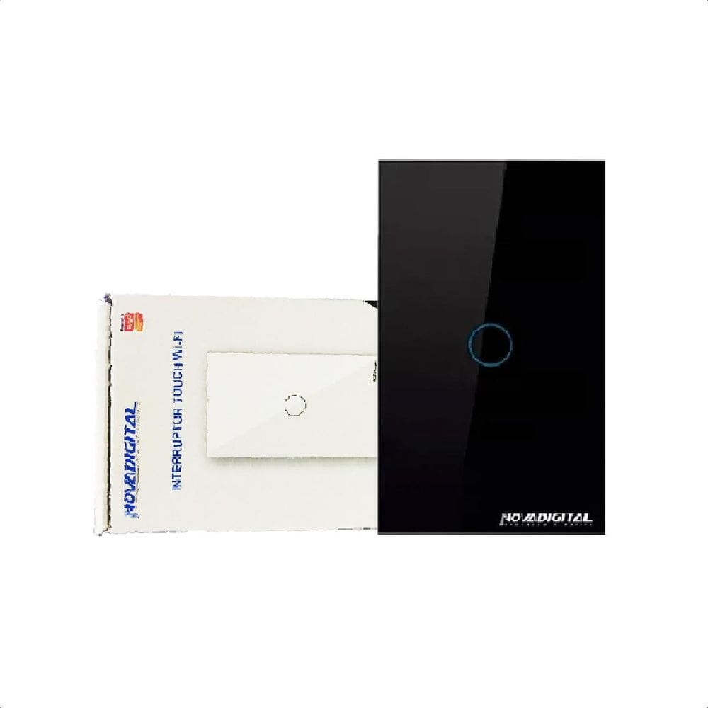 Interruptor Intel Wi-Fi Novadigital 1 Botão Lite-S - Preto