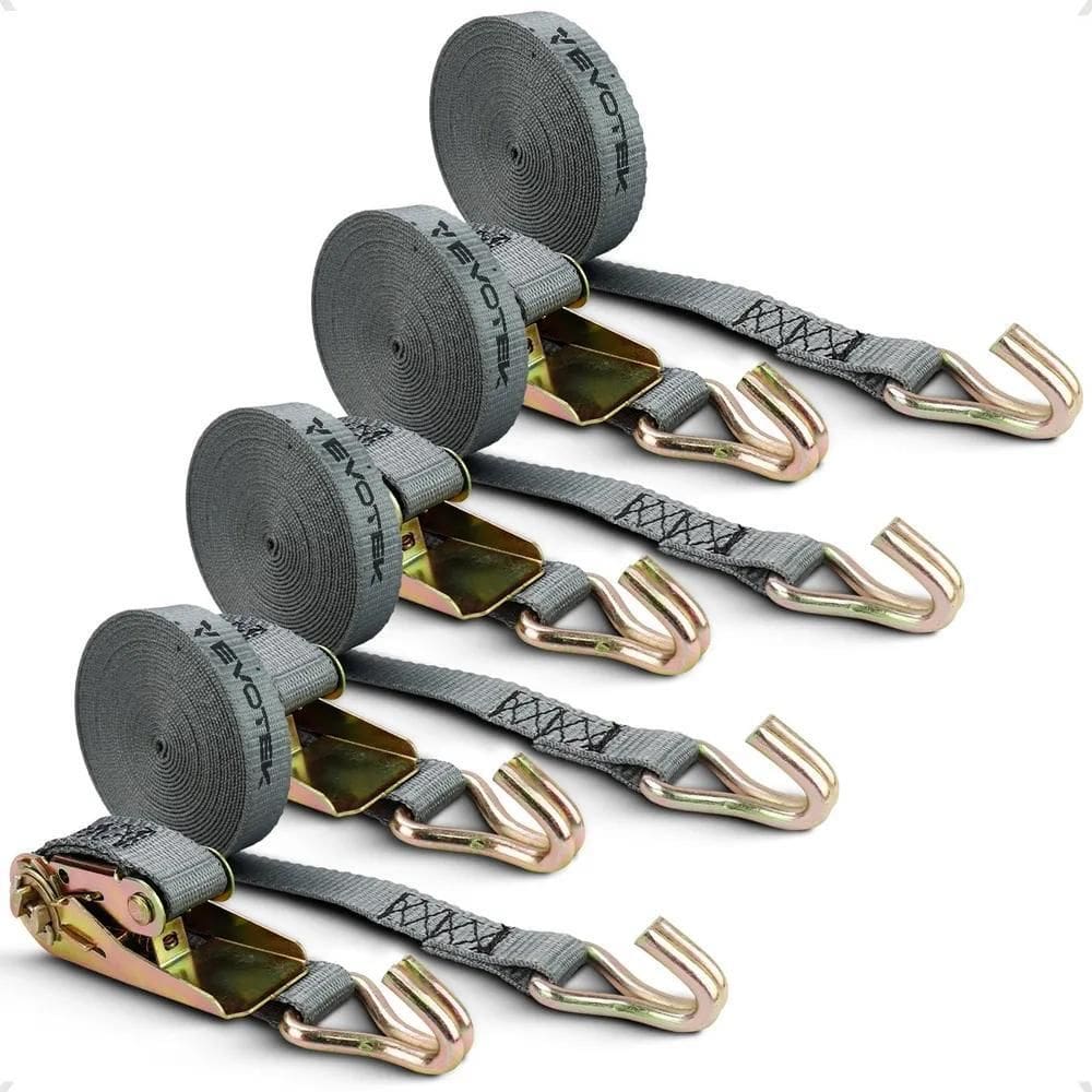 2X Kit 4 Jogos Cinta Catraca Amarração Carga 800Kg 4,6 Metro