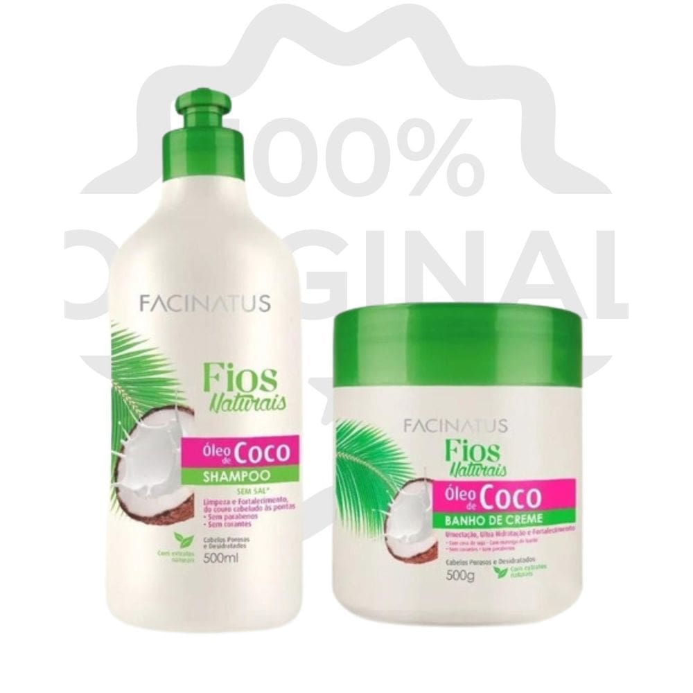 Kit Shampoo E Mascara Profissional Oleo De Coco Facinatus
