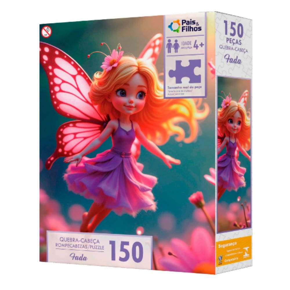 Quebra-Cabeça Fada 150 Peças Meninas Presente - Pais & Filhos