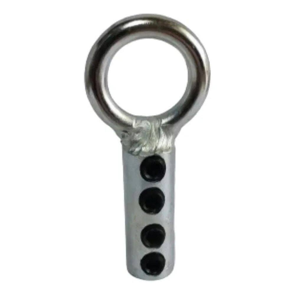 2X 5 Terminal Argola Grande 4 Furos Para Cabo De Aço Academi