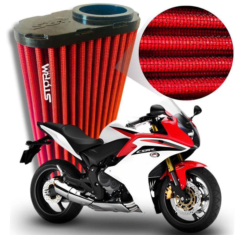 Filtro De Ar Esportivo Moto Honda Cbr600F Ano 2012 A 2014
