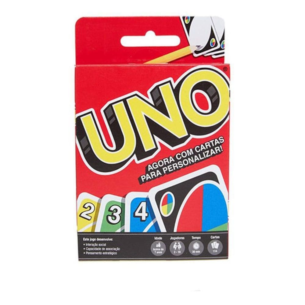 Jogo De Cartas Uno Baralho Lacrado 114 Cartas