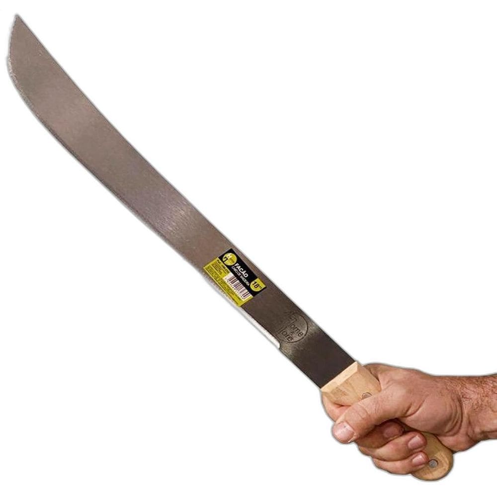 Facão Para Mato 18 Cabo Madeira Fulltang Inox 59Cm Fazenda