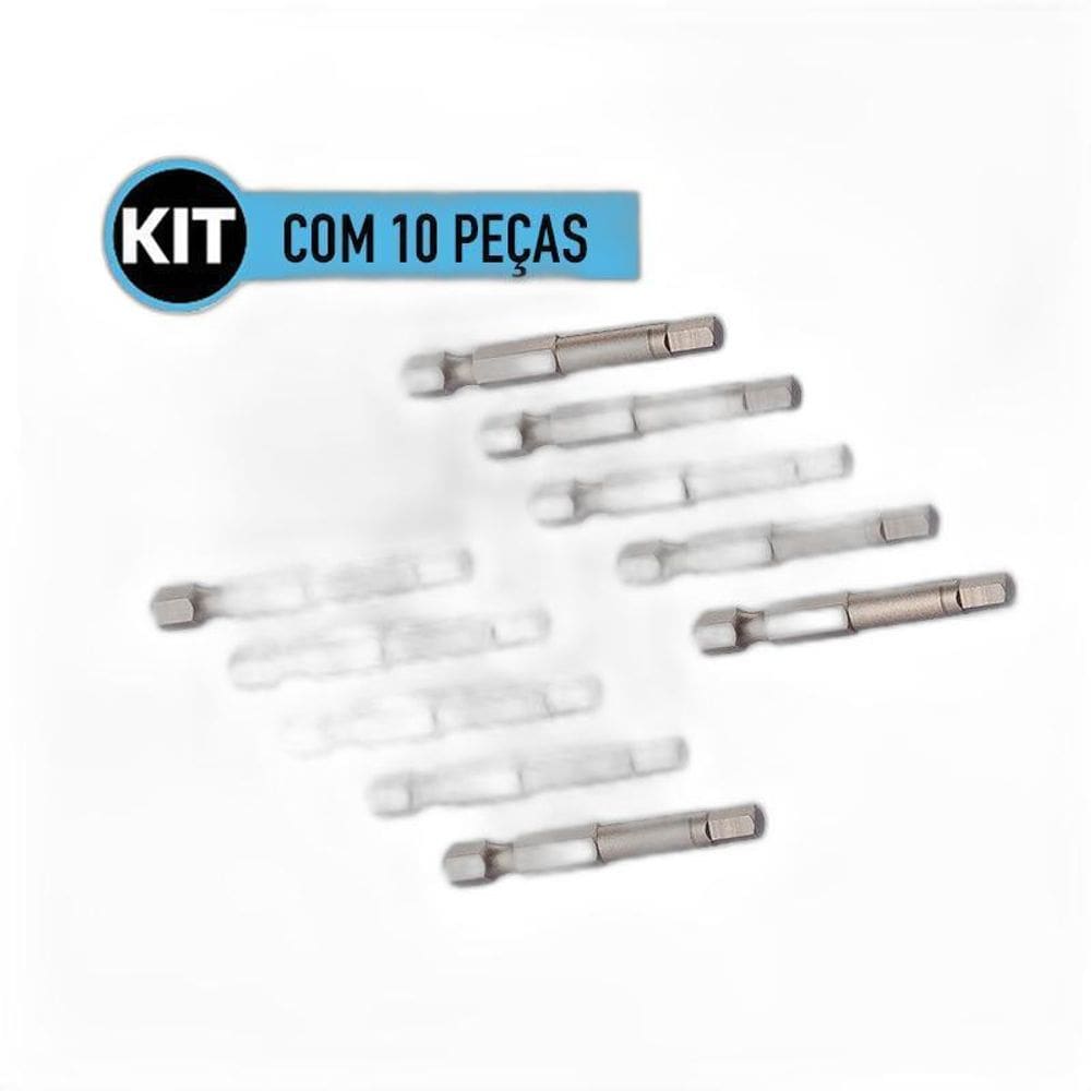 Pacote Com 10 Pecas Bits Allen Longo 6,0Mm X 75Mm Vip