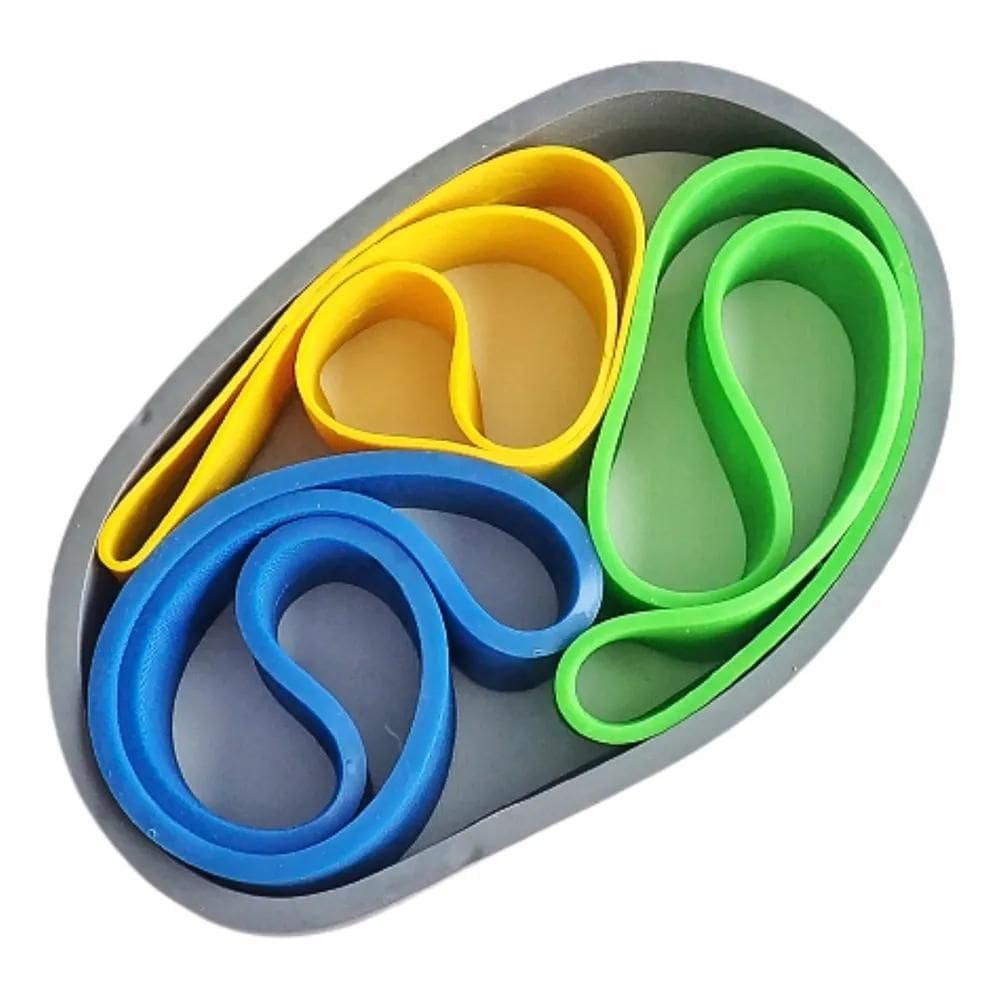 2X Kit 4 Tensões Faixa Elástica Mini Band Academia Prottecto